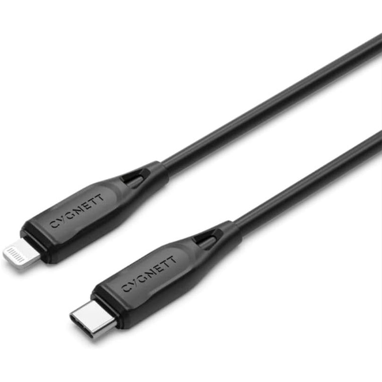 Cygnett Essentials USB-C to Lightning Cable - 1m - Black