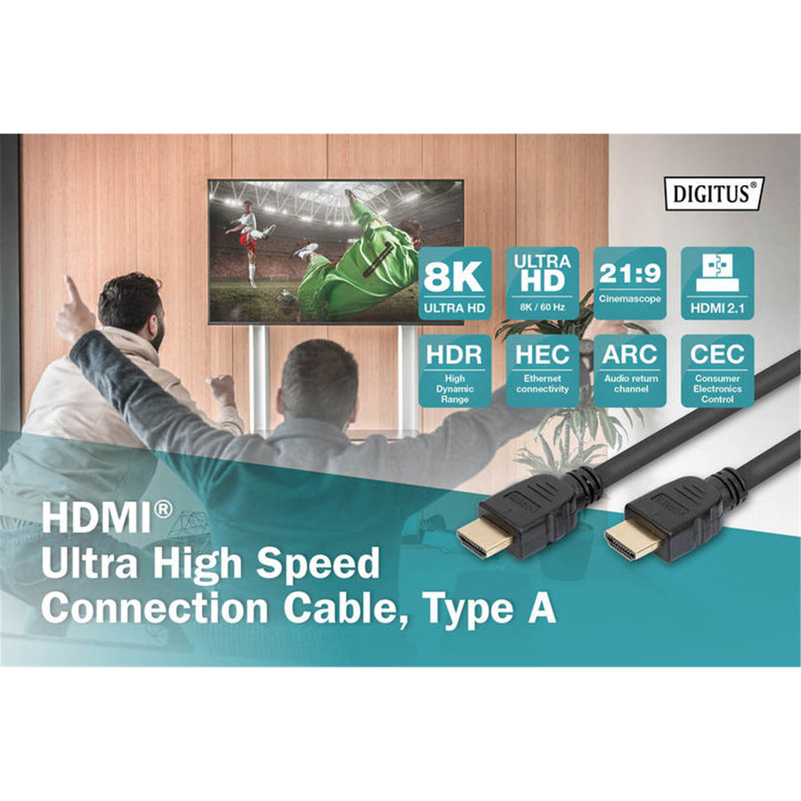 Digitus  AK-330124-005-S Ultra High Speed HDMI 2.1 HDMI Cable - 50cm
