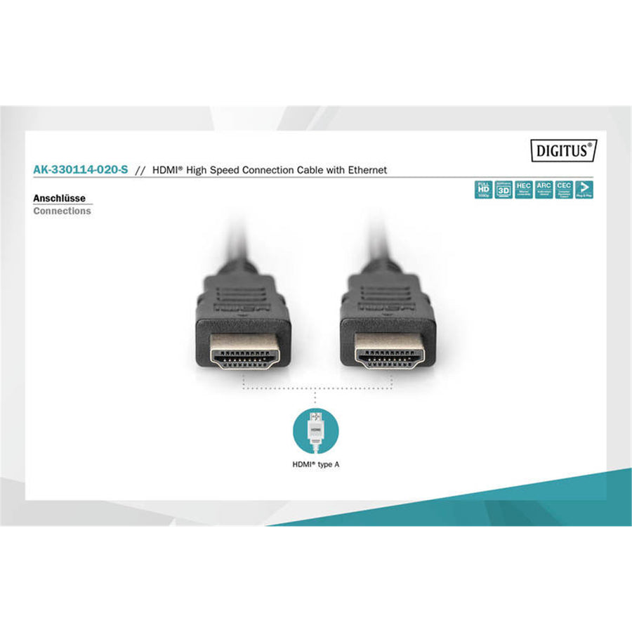 Digitus AK-330114-020-S HDMI 1.4 HDMI Cable - 2m