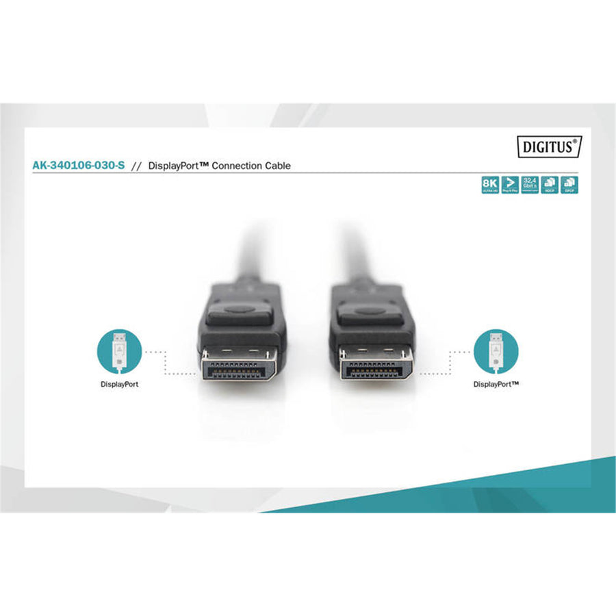 Digitus DisplayPort v1.4 Monitor Cable 3m