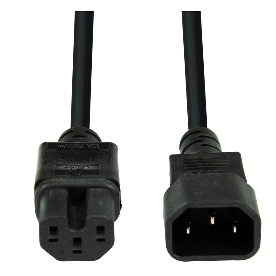 DYNAMIX C-POWERCX15-1 - 1M IEC C14 to Notched C15 10A SAA Approved Power Extension Cable. 1.0mm core