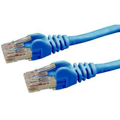 DYNAMIX PLE-C6A-40 - 40m Cat6 Blue UTP Patch Lead T568A 250MHZ 24AWG Unshielded Plug.