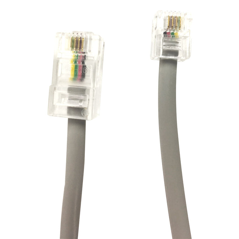 DYNAMIX C-RJ1245-2 - 2m RJ12 to RJ45 Cable - 4C All pins connected crossed Colour Grey