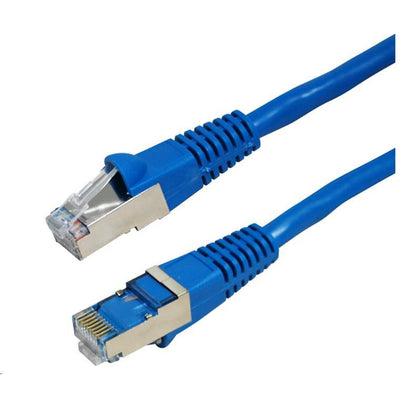 DYNAMIX PLE-AUGS-1 - 1m Cat6A S/FTP Blau 10G Patchkabel 26AWG 500MHz Geschirmter Stecker. Cat6 Augmented