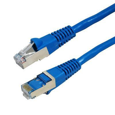 DYNAMIX PLE-AUGS-0 - 0.5m Cat6A S/FTP Blue 10G Patch Lead 26AWG 500MHz Shielded Plug. Cat6 Augmented