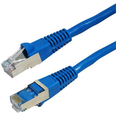DYNAMIX 20m Cat6A S/FTP Blue 10G Patch Lead 26AWG 500MHz Shielded Plug. Cat6 Augmented