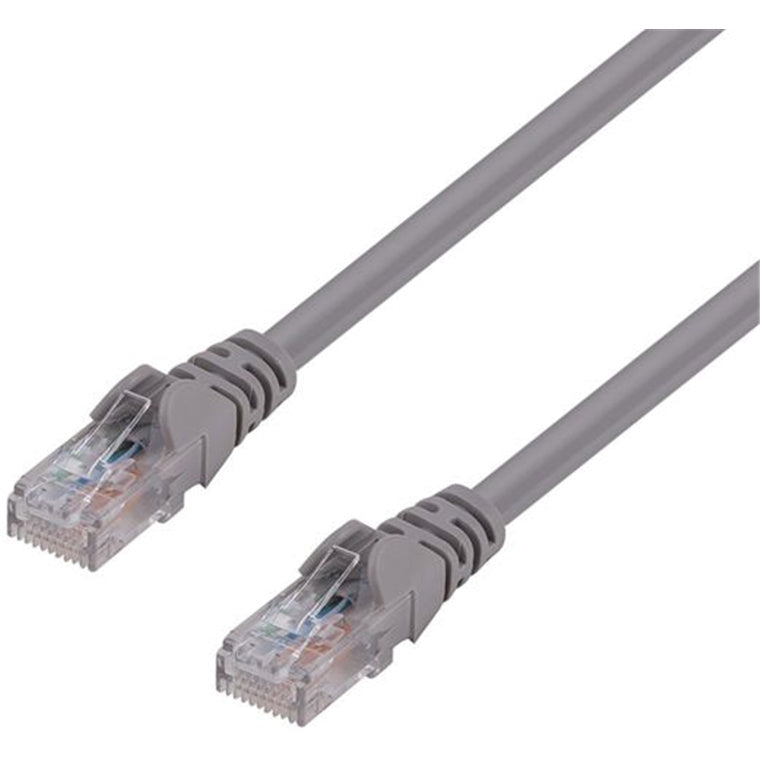 DYNAMIX PLGY-C6A-0 - 0.5m Cat6 Grey UTP Patch Lead T568A 250MHZ 24AWG Unshielded Plug.