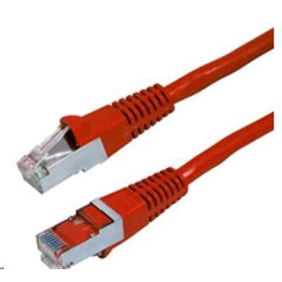 DYNAMIX PLR-AUGS-0 - 0.5m Cat6A S/FTP Red 10G Patch Lead 26AWG 500MHz Shielded Plug. Cat6 Augmented