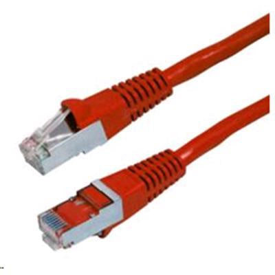 DYNAMIX PLR-AUGS-PP - 0.3m Cat6A S/FTP Red 10G Patch Lead 26AWG 500MHz Shielded Plug. Cat6 Augmented
