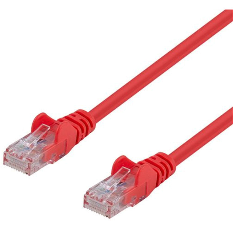 DYNAMIX PLR-C6A-1 - 1m Cat6 Red UTP Patch Lead T568A 250MHZ 24AWG Unshielded Plug.