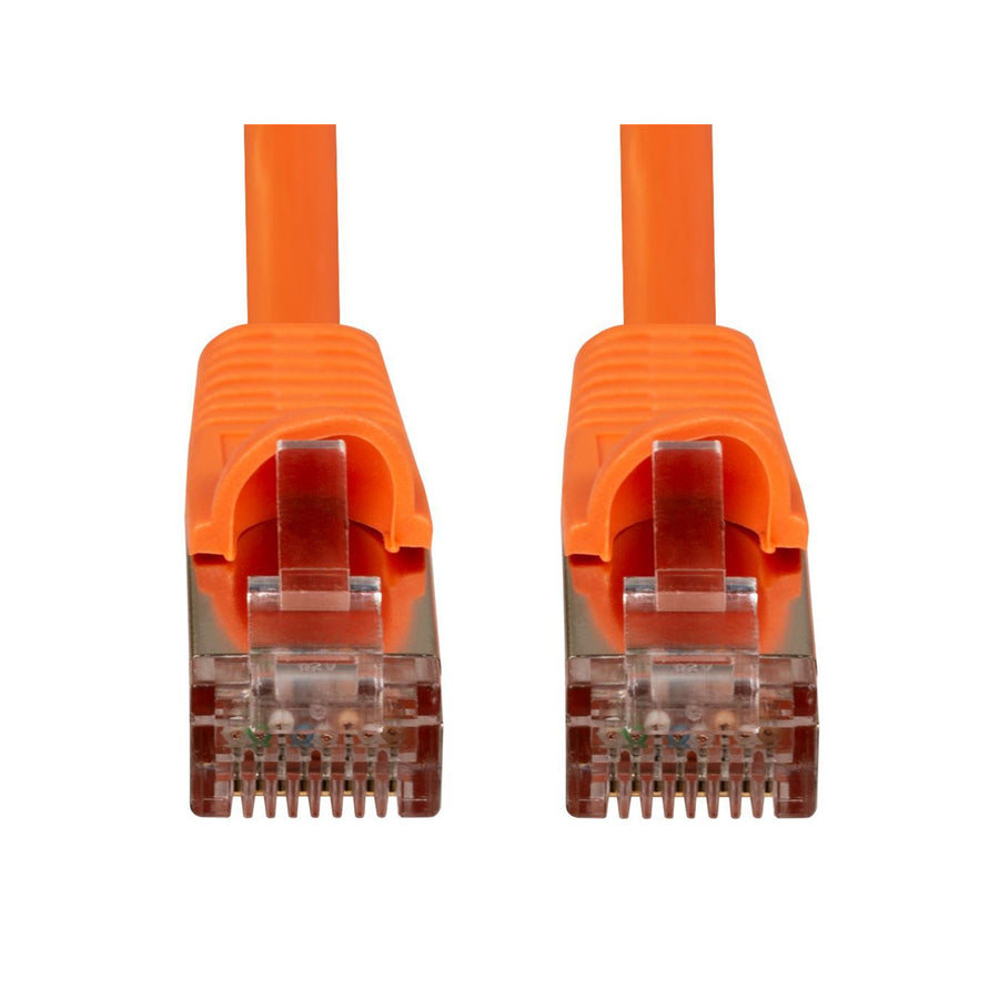 DYNAMIX PLO-AUGS-1 - 1m Cat6A S/FTP Orange 10G Patch Lead 26AWG 500MHz Shielded Plug. Cat6 Augmented
