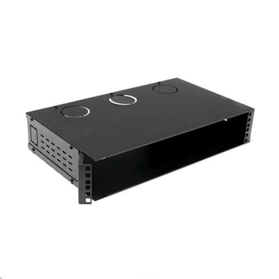 DYNAMIX HWMB300-2U - 2HE, 300 mm tiefes, vollverschlossenes, scharniertes 19-Zoll-Wandgehäuse. Inklusive Deckel- und Bodenplatten.