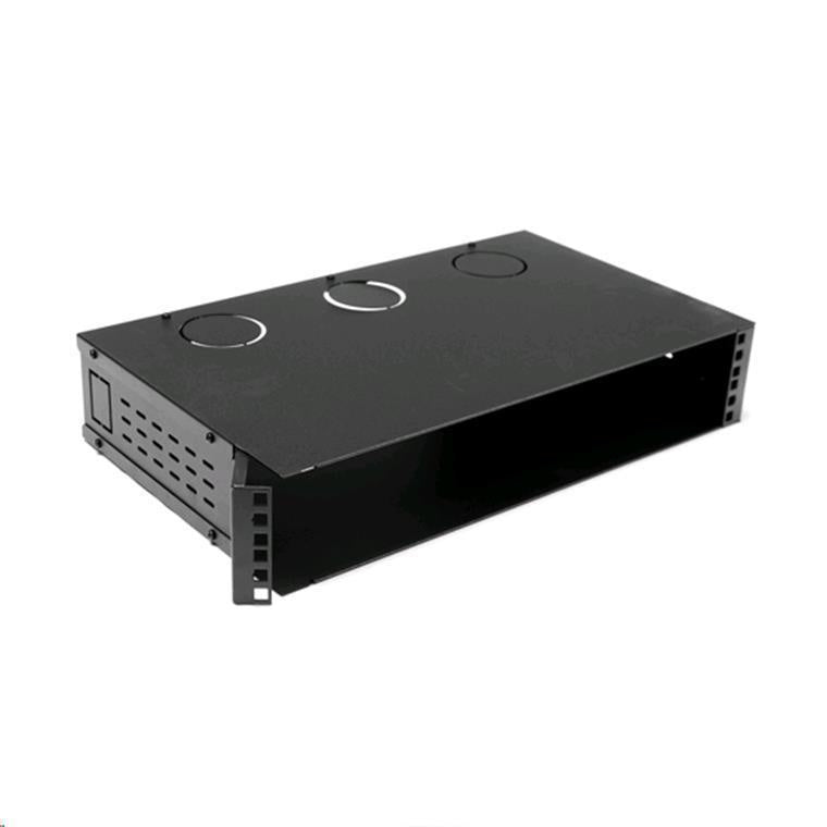 DYNAMIX HWMB300-2U - 2U 300mm Deep 19'' Fully Enclosed Hinged Wall Bracket. Includes Lid & Base Panels.