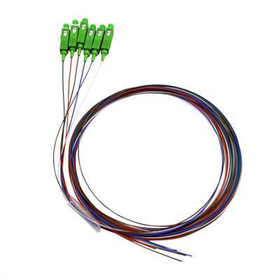 DYNAMIX FPT-OS1SCA-12 - 2M SC Pigtail G657A1 12 Pk Colour Coded 900um SM Fibre Tight Buffer LSZH Jacket