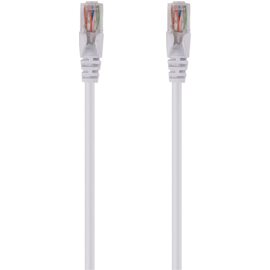 DYNAMIX PLW-C6A-5 - 5m Cat6 White UTP Patch Lead T568A 250MHZ 24AWG Unshielded Plug.