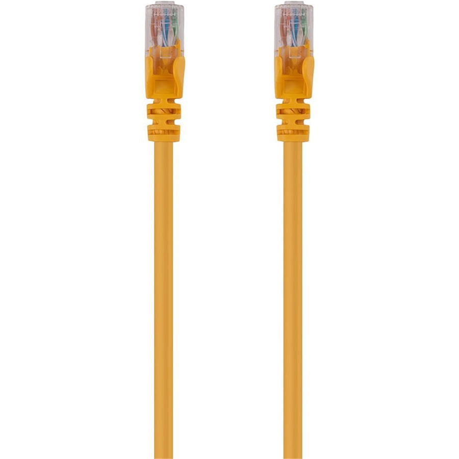 DYNAMIX PLY-C6A-1 - 1m Cat6 Yellow UTP Patch Lead T568A 250MHZ 24AWG Unshielded Plug.