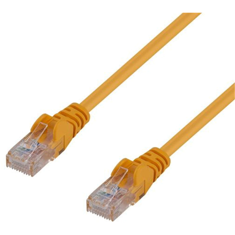 DYNAMIX PLY-C6A-1 - 1m Cat6 Yellow UTP Patch Lead T568A 250MHZ 24AWG Unshielded Plug.