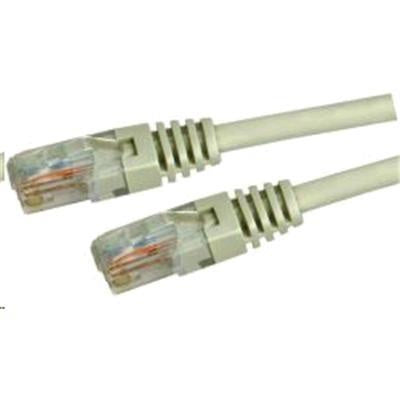 Dynamix 0.3m Cat5e Beige UTP Patch Lead (T568A Specification) 100MHz 24AWG Slimline Moulding & Latch Down Plug with RJ45 Unshielded Gold Plated Connectors.
