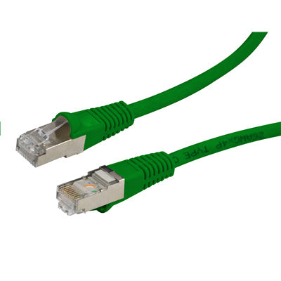 DYNAMIX PLG-AUGS-PP - 0.3m Cat6A S/FTP Green 10G Patch Lead 26AWG 500MHz Shielded Plug. Cat6 Augmented