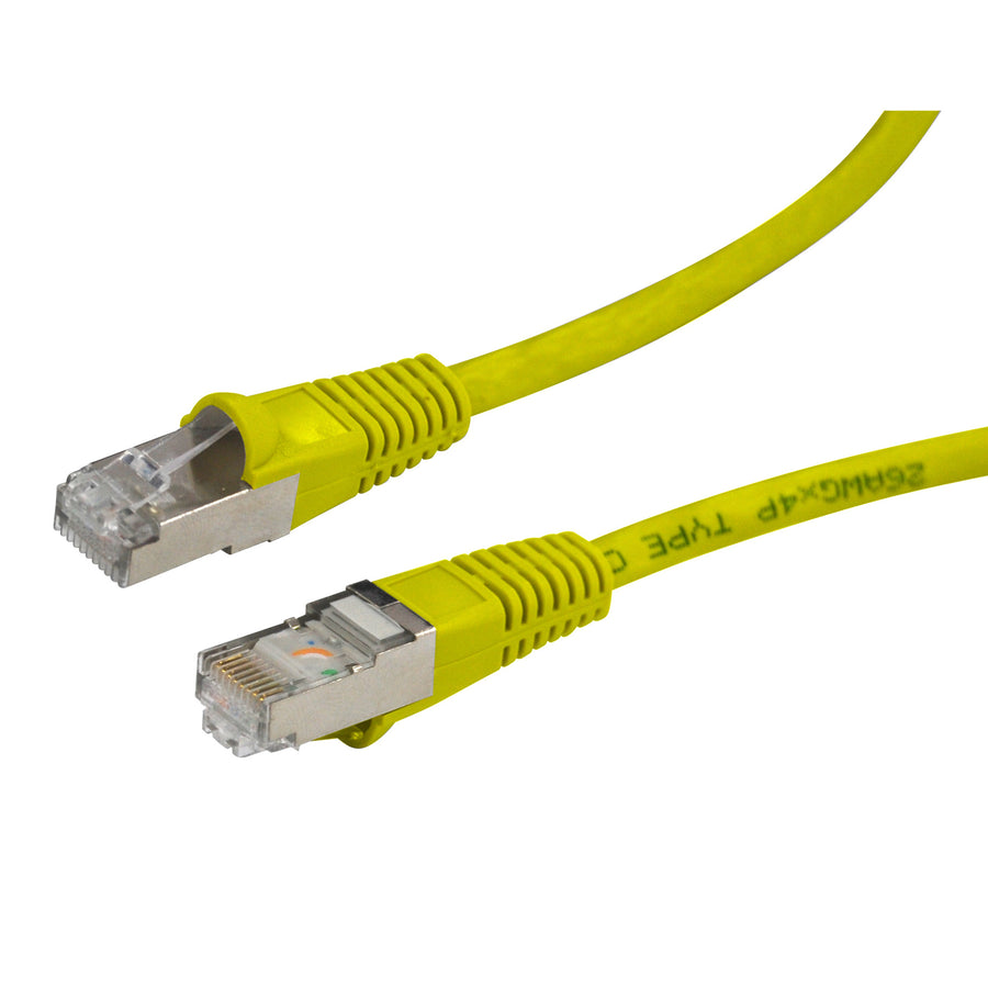 DYNAMIX PLY-AUGS-7H - 7.5m Cat6A S/FTP Yellow 10G Patch Lead 26AWG 500MHz Shielded Plug. Cat6 Augmented