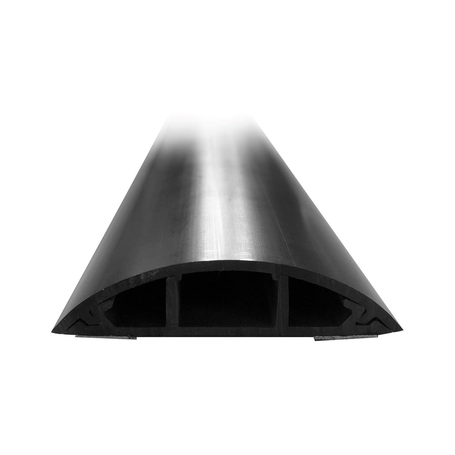 DYNAMIX FRD-70BK - 1m Floor Mount Round Wiring Duct. Dims - 70mm x 16.5mm 2x Strips of Double Sided