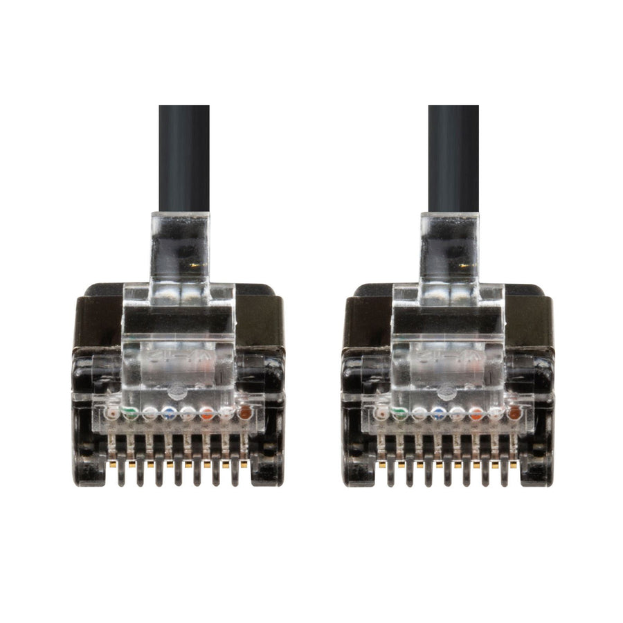 DYNAMIX PLSSK-C6A-0-25 - 0.25m Cat6A S/FTP Black 10G LSZH Patch Lead 34AWG 802.3af Shielded Plug.