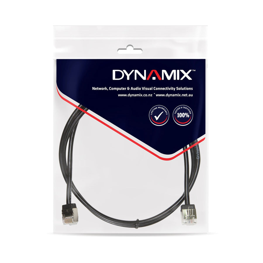 Dynamix  PLSSK-C6A-0.75 Cat6A RJ45 Patch Lead - 75cm - Black