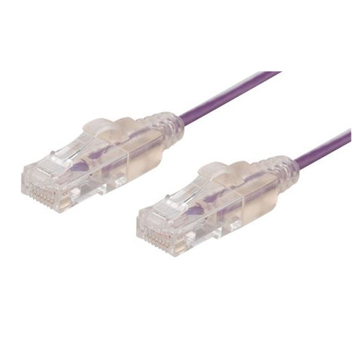 Dynamix  PLSP-C6-0.25 Cat6A RJ45 Patch Lead - 25cm - Purple