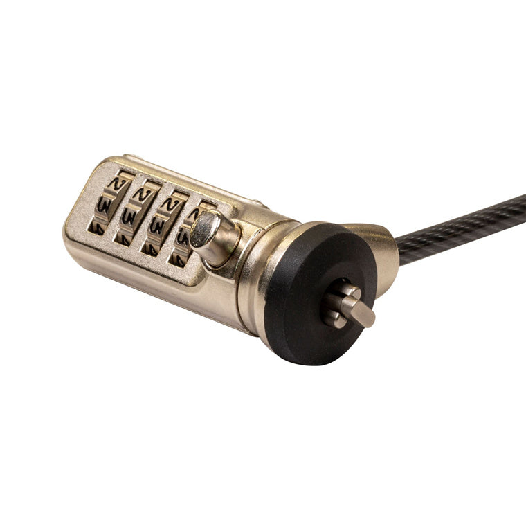 Dynamix LOCK202V2 2m Locking Security Cable   for use with Kensington Security Slot. Easy to Install & Use in the Office or On-The-Go. T-bar Lock with Superior Lock Strength & Theft Protection. 4-Digit Number Combo.