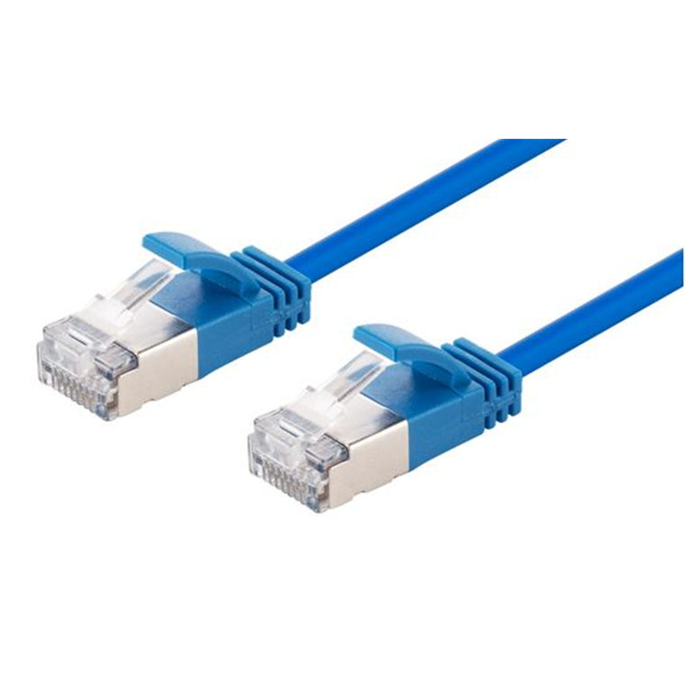 DYNAMIX PLSSE-C6A-0-25 - 0.25m Cat6A S/FTP Blue 10G LSZH Patch Lead 34AWG 802.3af Shielded Plug.