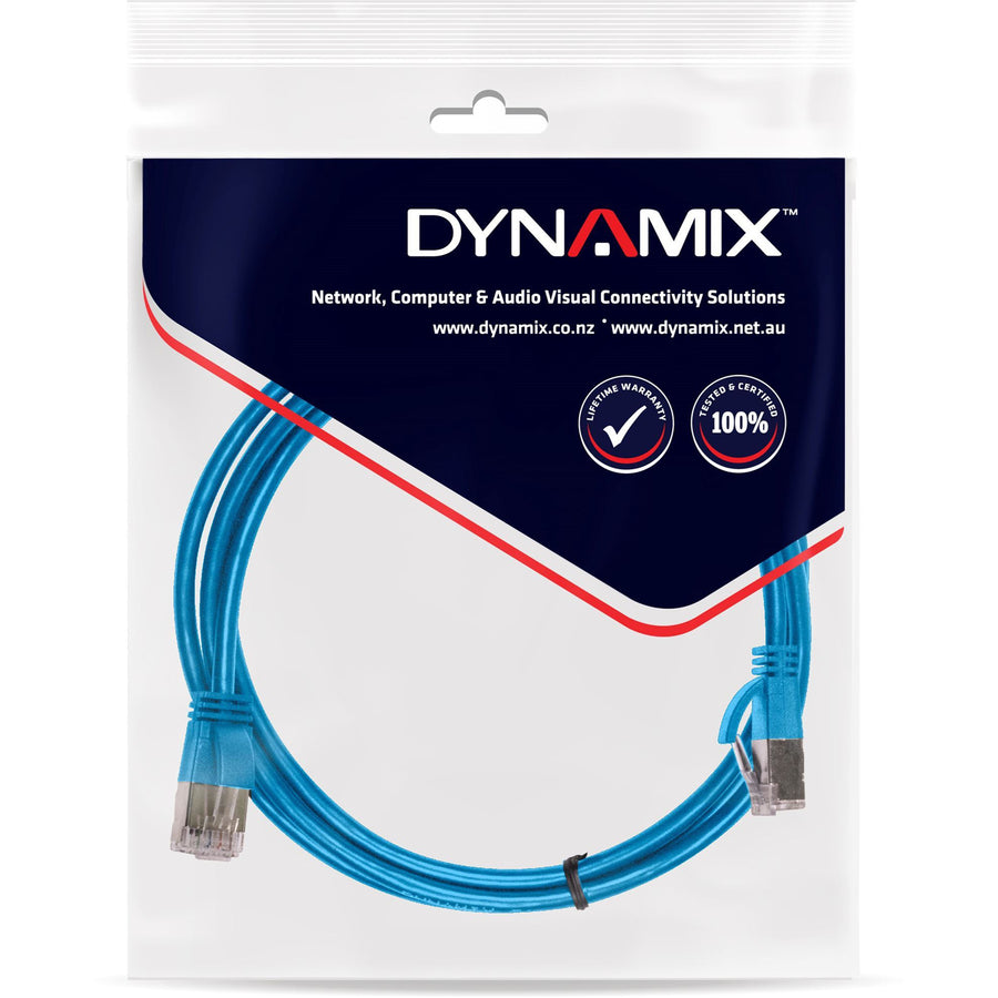 Dynamix PLSSE-C6A-3 Cat6A RJ45 Patchkabel - 3m - Blau