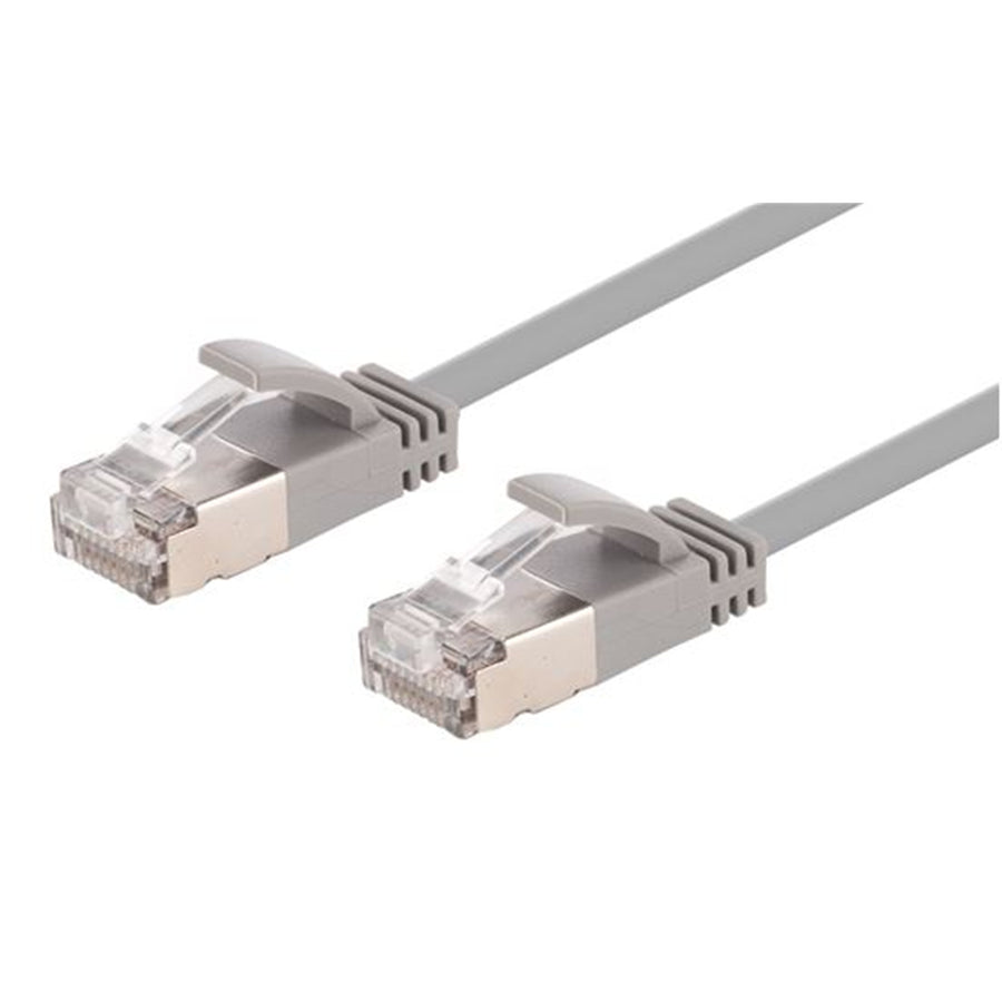 DYNAMIX PLSSGY-C6A-0-25 - 0.25m Cat6A S/FTP Grey 10G LSZH Patch Lead 34AWG 802.3af Shielded Plug.