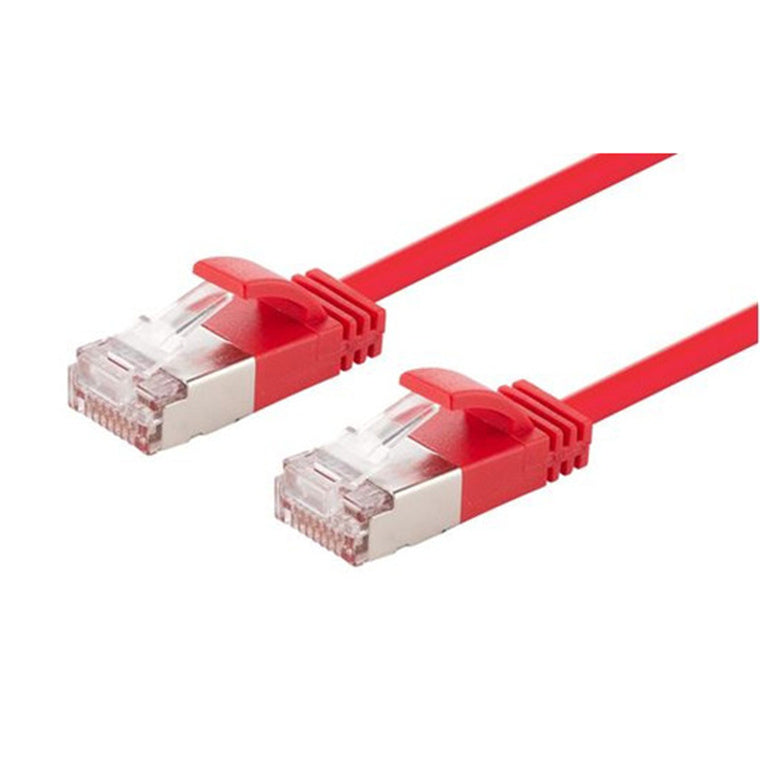 DYNAMIX PLSSR-C6A-0-25 - 0.25m Cat6A S/FTP Red 10G LSZH Patch Lead 34AWG 802.3af Shielded Plug.