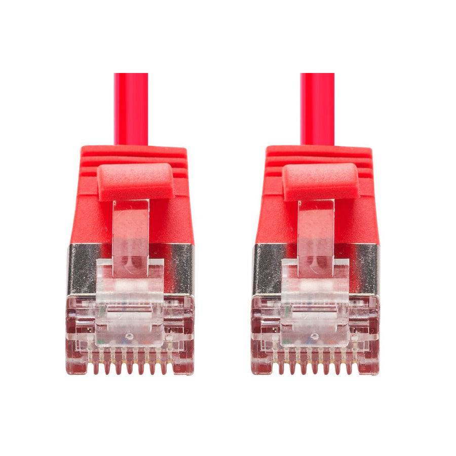 DYNAMIX PLSSR-C6A-0-75 - 0.75m Cat6A S/FTP Red 10G LSZH Patch Lead 34AWG 802.3af Shielded Plug.
