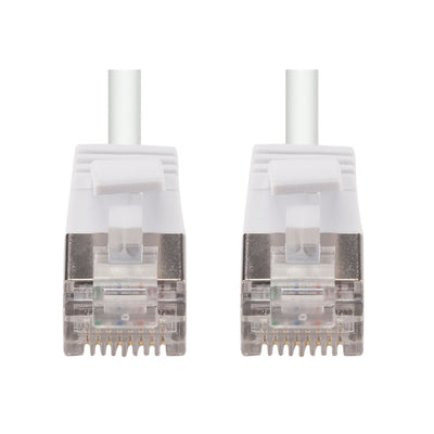 DYNAMIX PLSSW-C6A-0-5 - 0.5m Cat6A S/FTP White 10G LSZH Patch Lead 34AWG 802.3af Shielded Plug.