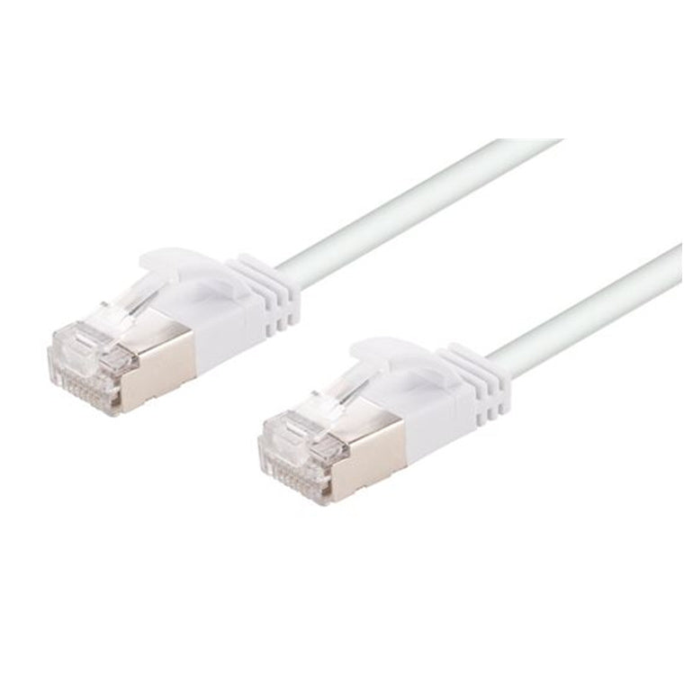 DYNAMIX PLSSW-C6A-2-5 - 2.5m Cat6A S/FTP White 10G Patch Lead 34AWG 8023af Shielded Plug.