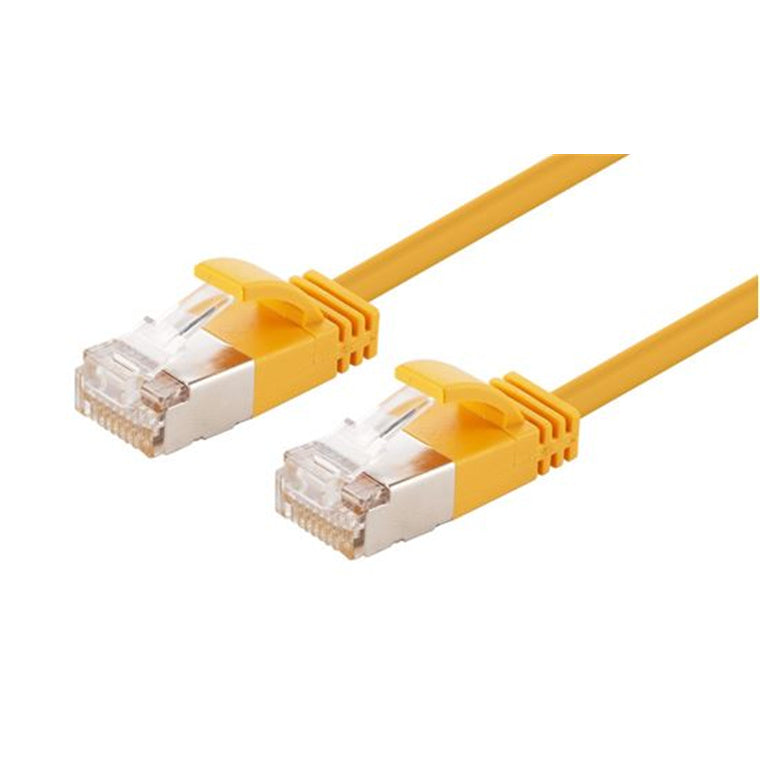 DYNAMIX PLSSY-C6A-0-5 - 0.5m Cat6A S/FTP Yellow 10G LSZH Patch Lead 34AWG 802.3af Shielded Plug.