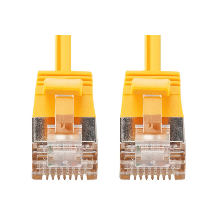 DYNAMIX PLSSY-C6A-0-5 - 0.5m Cat6A S/FTP Yellow 10G LSZH Patch Lead 34AWG 802.3af Shielded Plug.