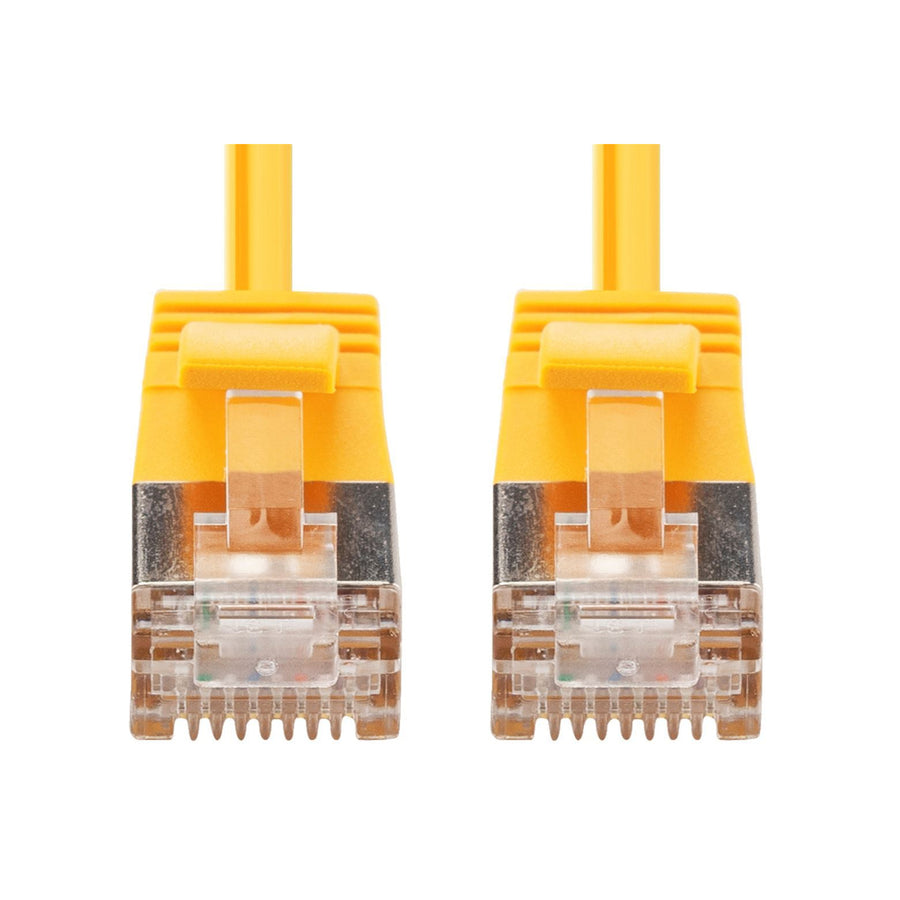 DYNAMIX PLSSY-C6A-1 - 1m Cat6A S/FTP Yellow 10G LSZH Patch Lead 34AWG 802.3af Shielded Plug.
