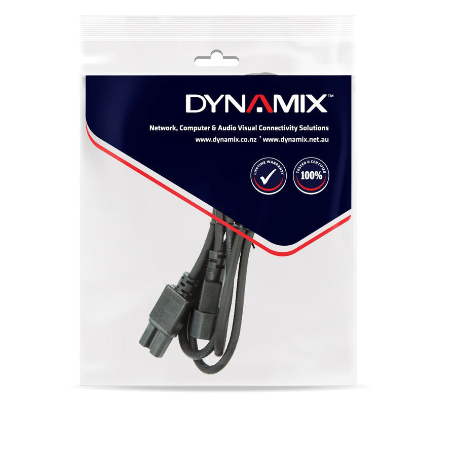 DYNAMIX C-POWERCX15 - 1.8M IEC C14 to Notched C15 10A SAA Approved Power Extension Cable. 1.0mm core.