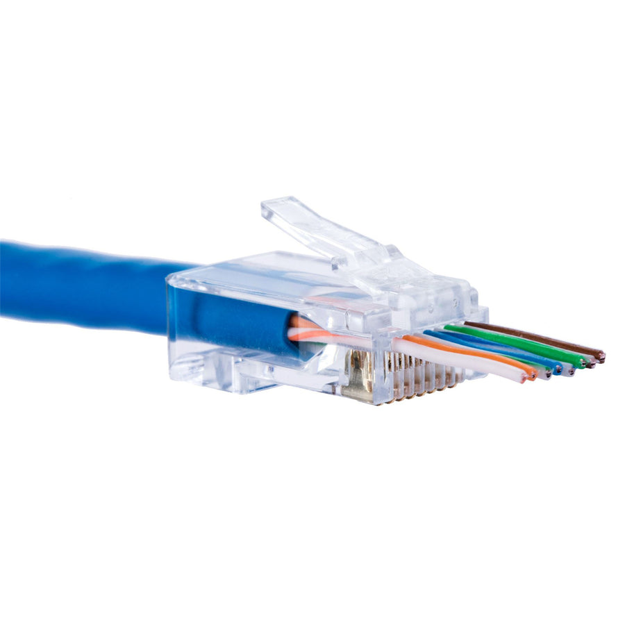 DYNAMIX RJ-45PTC6-20 - Cat6 UTP Push Through Plug 20pc Pack for Solid/Stranded Cable Conductor size : 1.05mm
