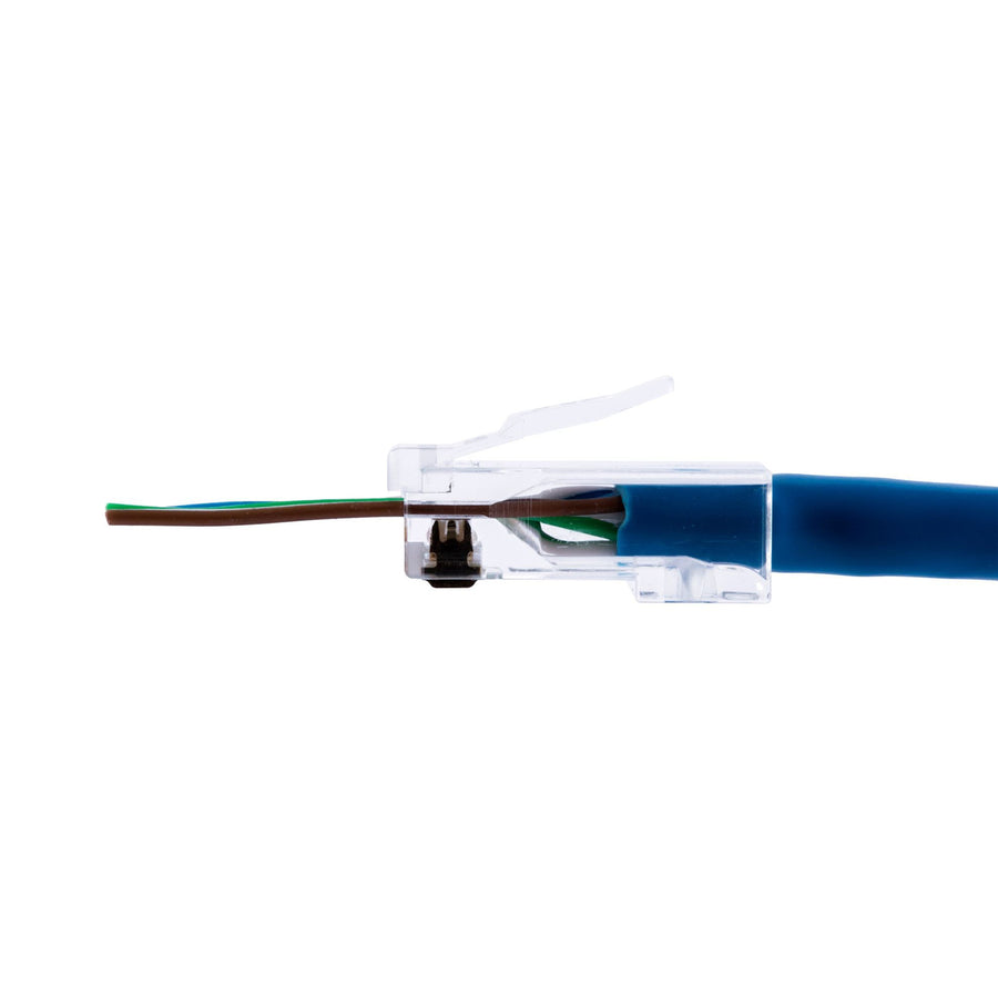 DYNAMIX RJ-45PTC6-20 - Cat6 UTP Push Through Plug 20pc Pack for Solid/Stranded Cable Conductor size : 1.05mm