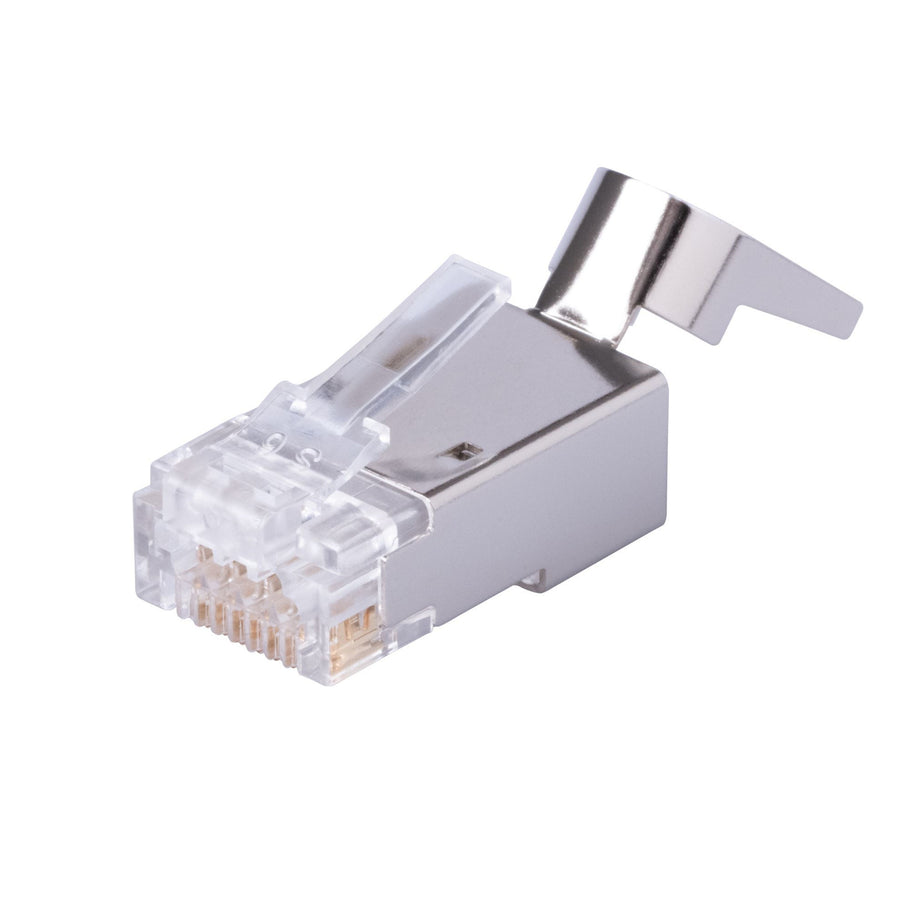 DYNAMIX RJ-45PTC6AS-20 - Cat6/6A STP External Ground Push Through Plug 20pc Pack 2pc with Insert Solid/Stranded