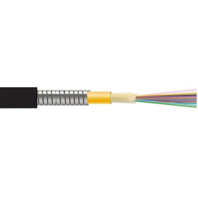 Dynamix 300m G.652D 6 Core Single mode. Micro Armoured Fibre Cable Roll. Indoor Outdoor Rated. Black ONFR Jacket