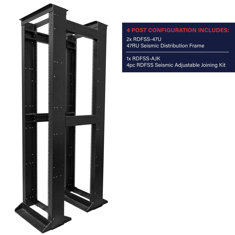DYNAMIX RDFSS-47U - 47RU Seismic Distribution Frame.(600 x 229 x 2293mm). Supplied as Single Frame