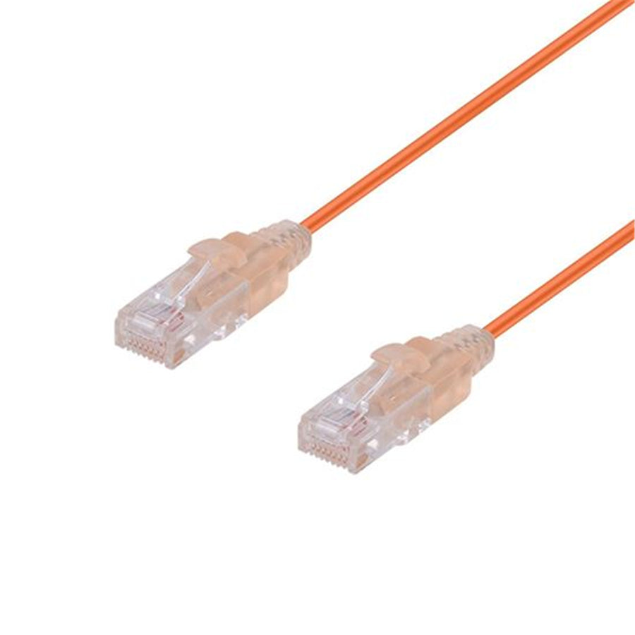 DYNAMIX PLSO-C6-1 - 1m Cat6A 10G Orange UTP LSZH Patch Lead 30AWG 802.3af Unshielded Plug.