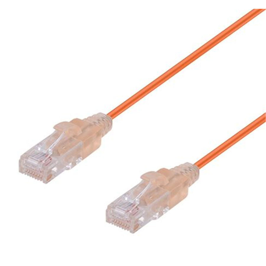 DYNAMIX PLSO-C6-2-5 - 2.5m Cat6A 10G Orange UTP LSZH Patch Lead 30AWG 802.3af Unshielded Plug.
