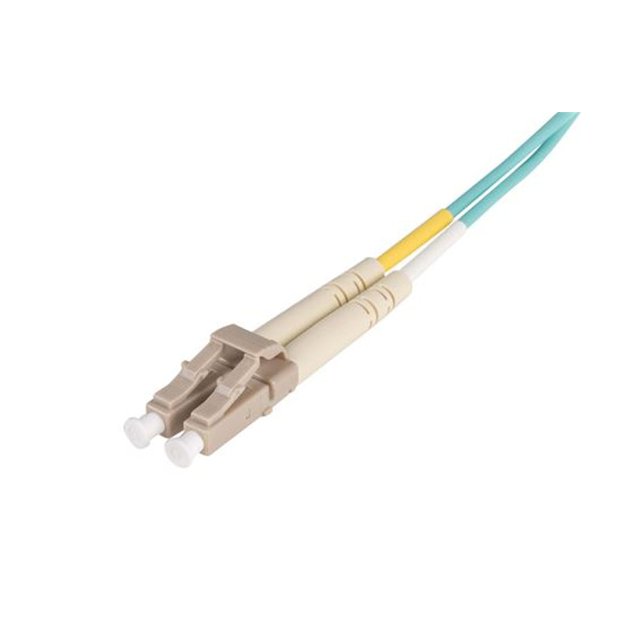 DYNAMIX FL-LCLC50-2H - 2.5M 50u LC/LC OM3 Fibre Lead Duplex Multimode Aqua LSZH Jacket.