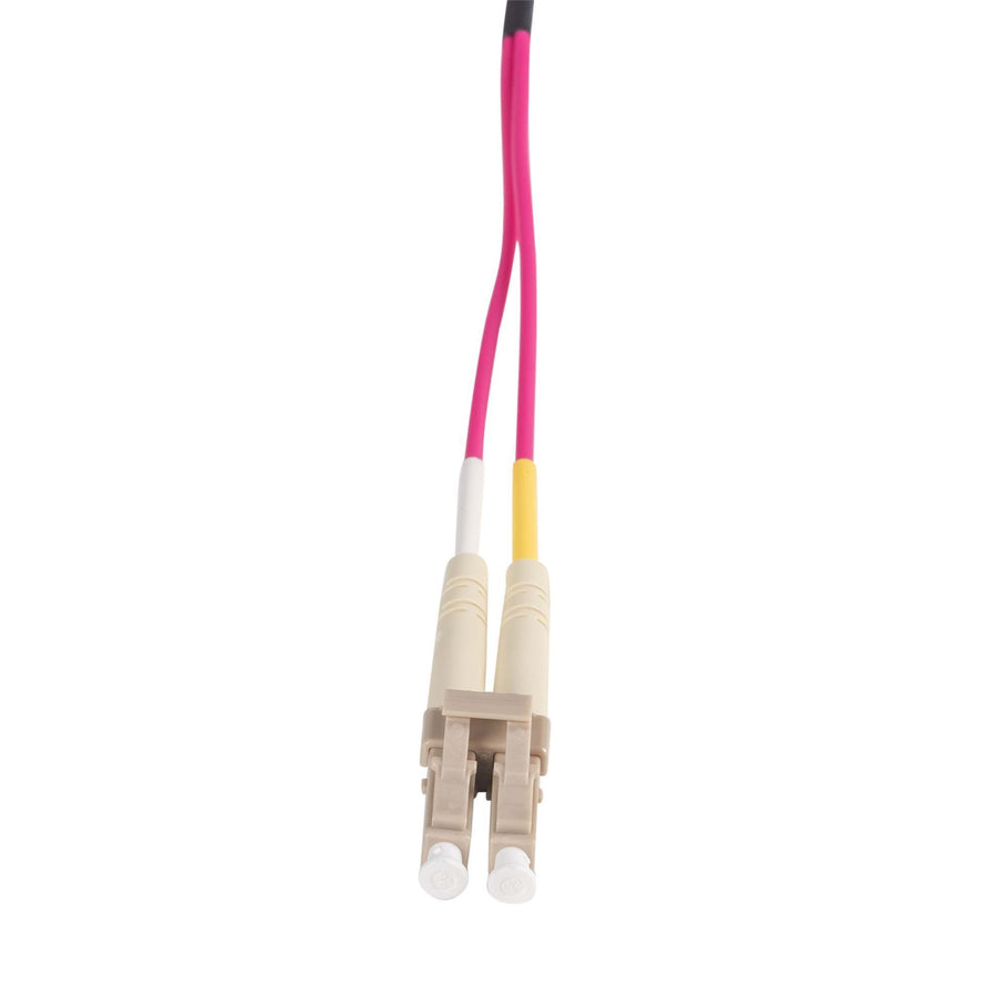 DYNAMIX FL-LCLCOM4-2H - 2.5M 50u LC/LC OM4 Fibre Lead Duplex Multimode Raspberry Pink LSZH Jacket.