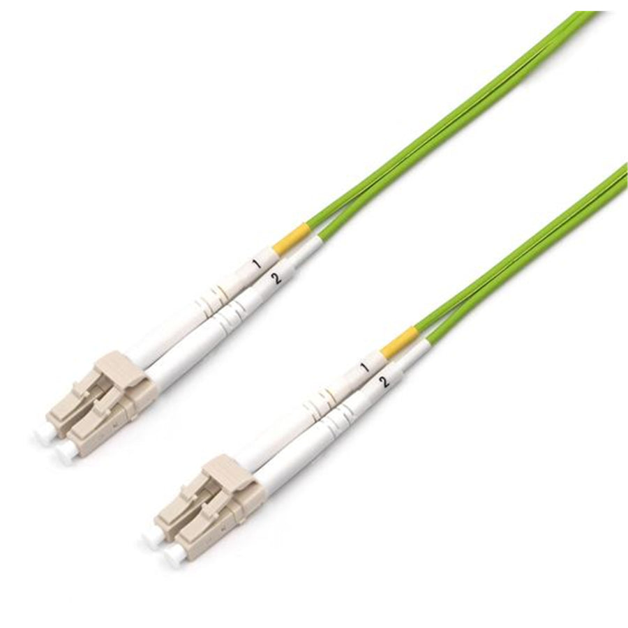 DYNAMIX FL-LCLCOM5-5 - 5M 50u LC/LC OM5 Fibre Lead Duplex Multimode Lime Green LSZH Jacket.